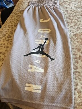 Jordan Kids Beige Shorts with Black Jumpman Logo
